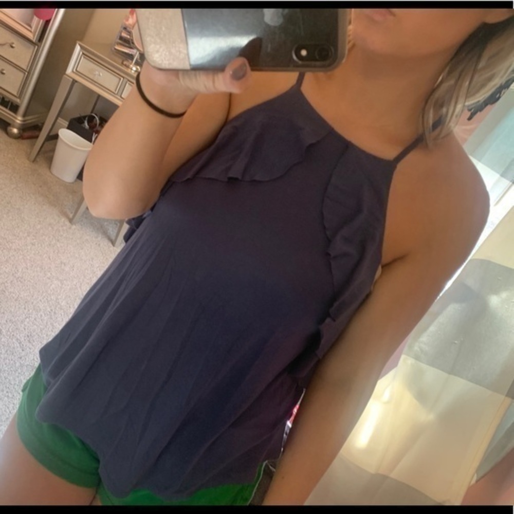 Express | blue tank top
